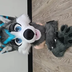 Grey wolf - photo 20 - Handcrafted Custom Fursuit by StuffedTails
