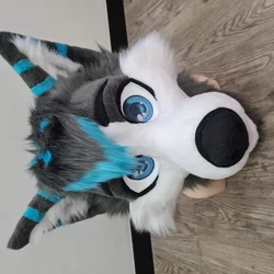 Grey wolf - photo 2 - Handcrafted Custom Fursuit by StuffedTails