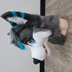 Grey wolf - photo 7 - Handcrafted Custom Fursuit by StuffedTails
