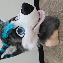 Grey wolf - photo 11 - Handcrafted Custom Fursuit by StuffedTails