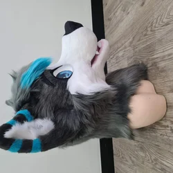 Grey wolf - photo 9 - Handcrafted Custom Fursuit by StuffedTails